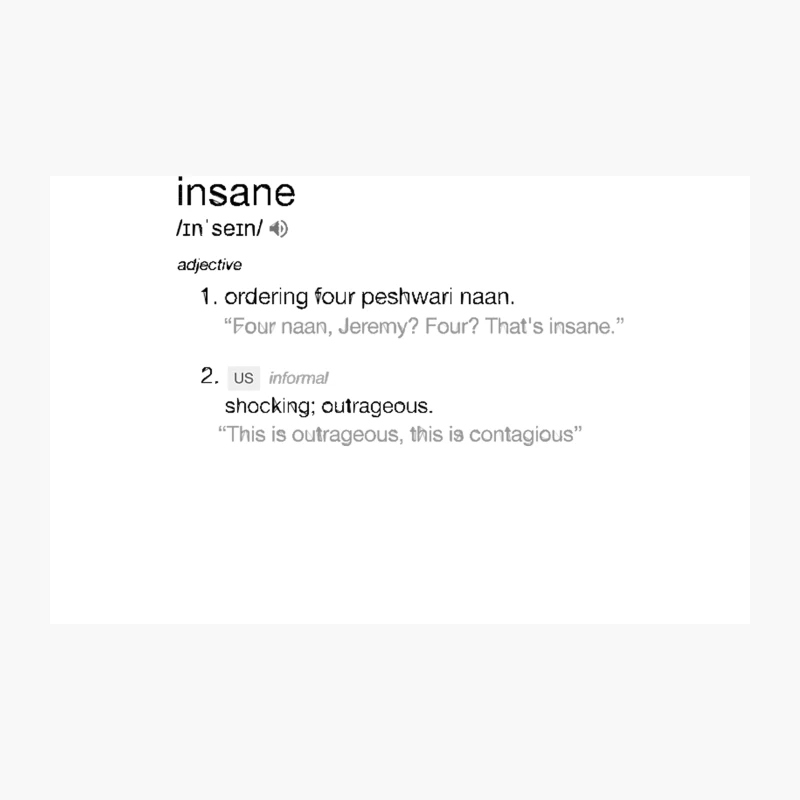 _Four naan, Jeremy Four That_s insane._ Insane Peep Show Dictionary Tribute Travel Mug