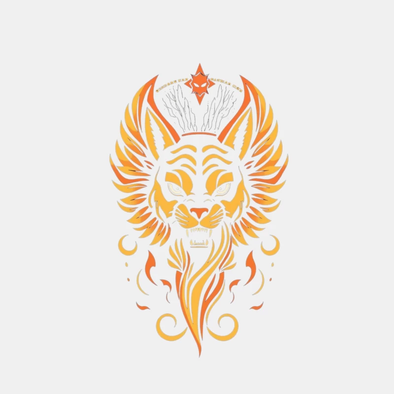 Fierce Winged Lion Illustration Male Tank Top