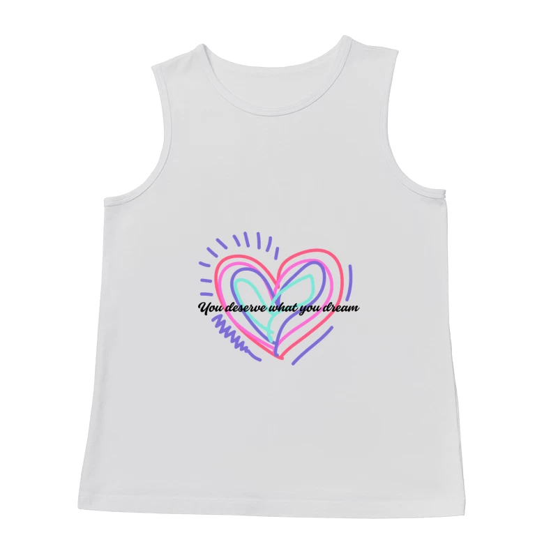 Buntes Herzdesign Herren Tanktops