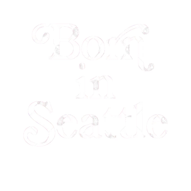 Born In Seattle - Washington State Pride Typography Gift Tapestry