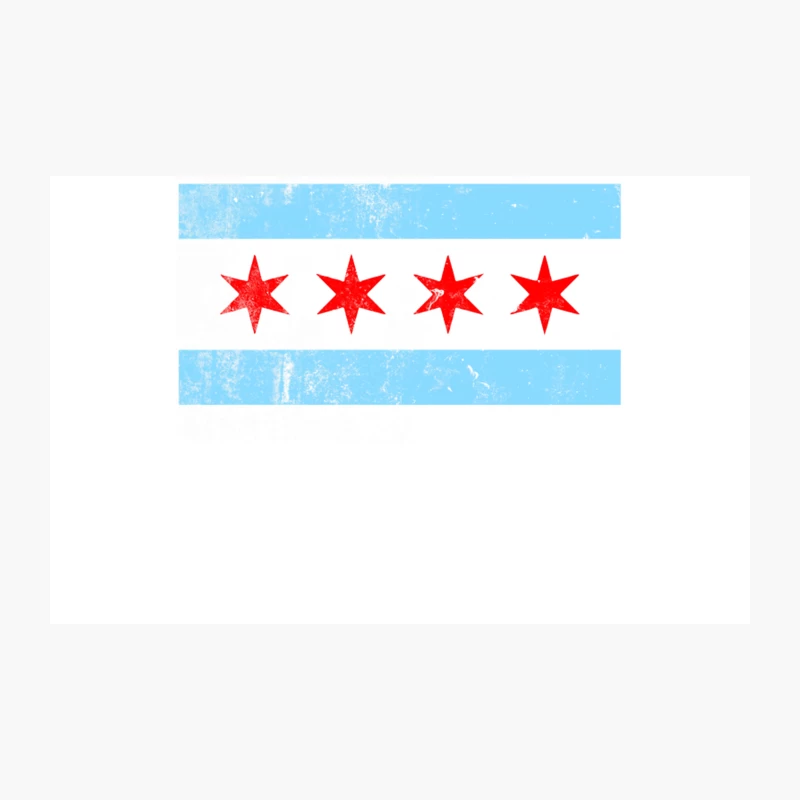 Chicago Flag, distressed Travel Mug