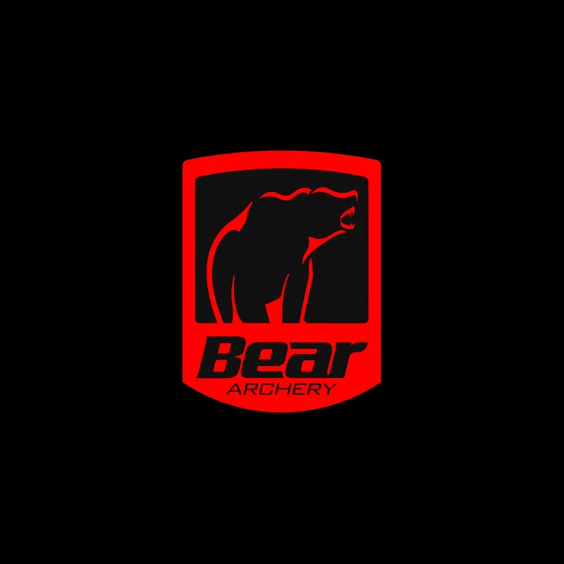 Bear Archery Company Red Logo Design Mouse Pad