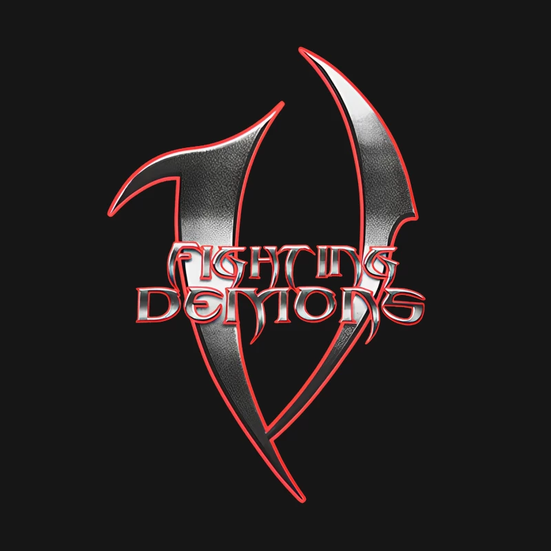 Fighting Demons Logo Design Herren T-Shirt