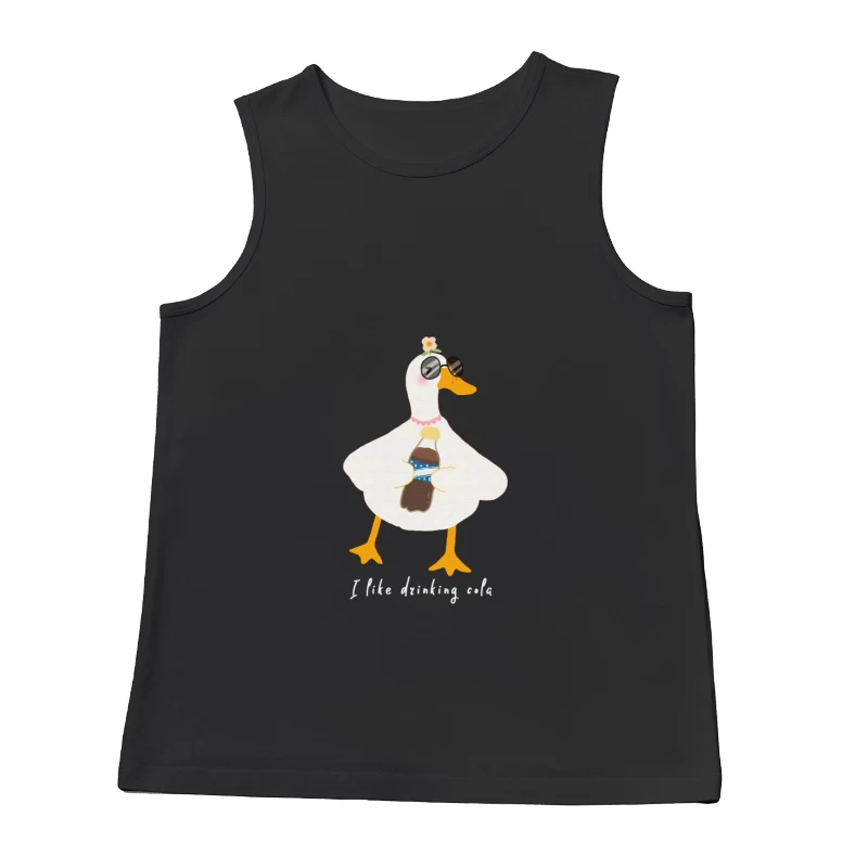 Lustige Ente mit Sonnenbrille und Cola Herren Tanktops