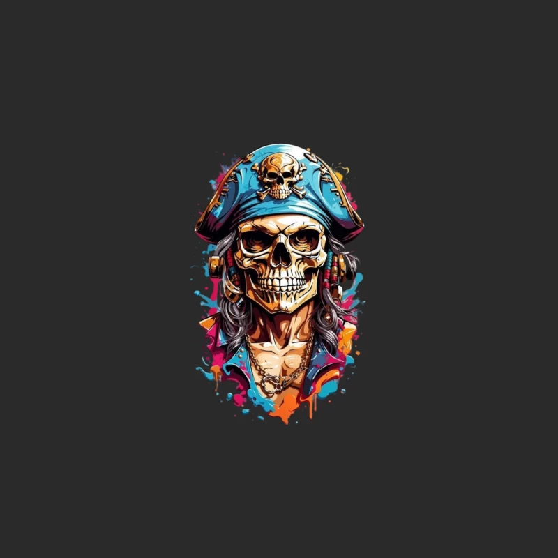 Stylized Pirate Skull Art Baseball Cap