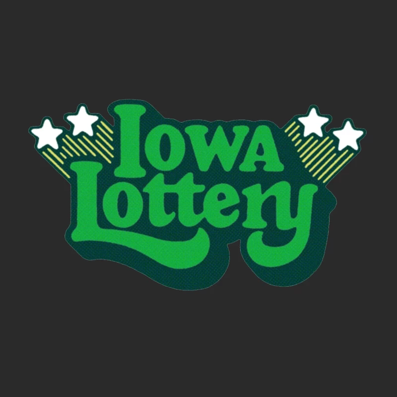 Vintage-Style Iowa Lottery Green Logo with Stars Baseball Cap