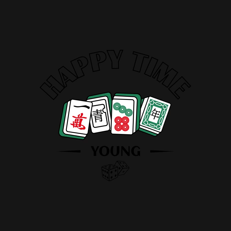 Mahjong Spielsteine Illustration Damen T-Shirt
