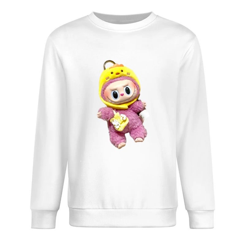 Niedliches Plüschtier mit gelbem Tierhut Herren Pullover Sweatshirt