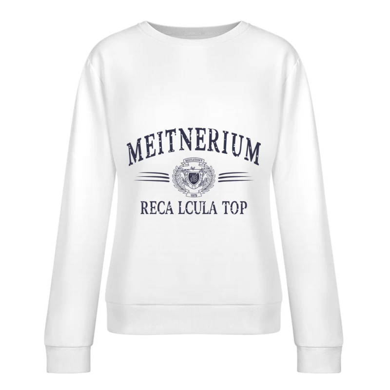 Meitnerium Design mit Emblem Damen Pullover Sweatshirt