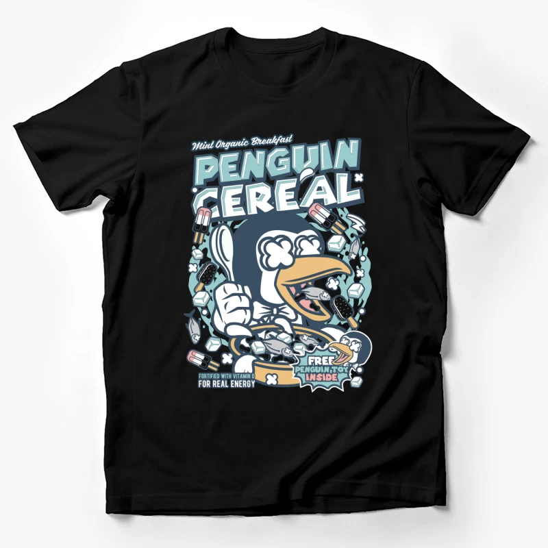 Céréale Pengouin Organique - Petit Déjeuner Amusant Homme T-Shirt