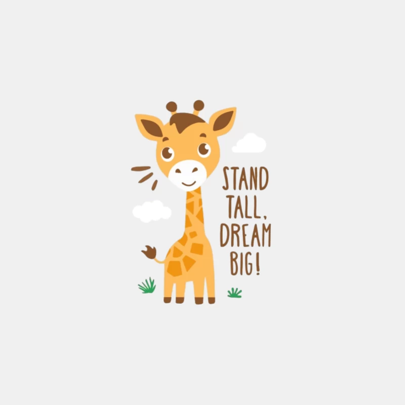 Steh hoch, träume groß mit einer niedlichen Giraffe Herren Tanktops
