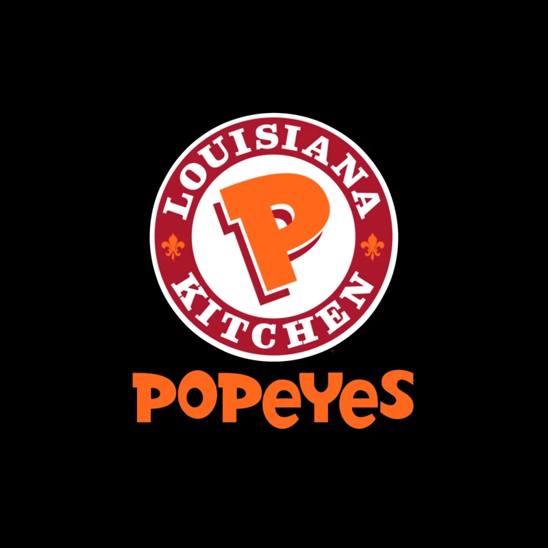 Popeyes Louisiana Kitchen Restaurant Logo Design Throw Pillow