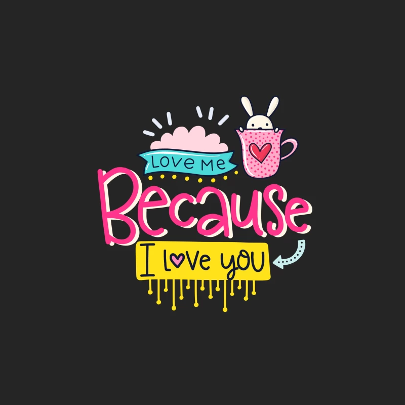 Design mignon avec lapin et message d'amour Homme Sweat-shirt à enfiler