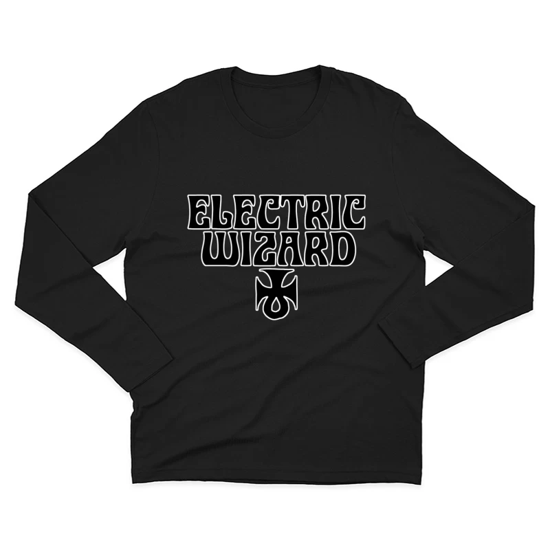 Electric Wizard Doom Metal Band Logo with Iron Cross Male Long Sleeve T-Shirt