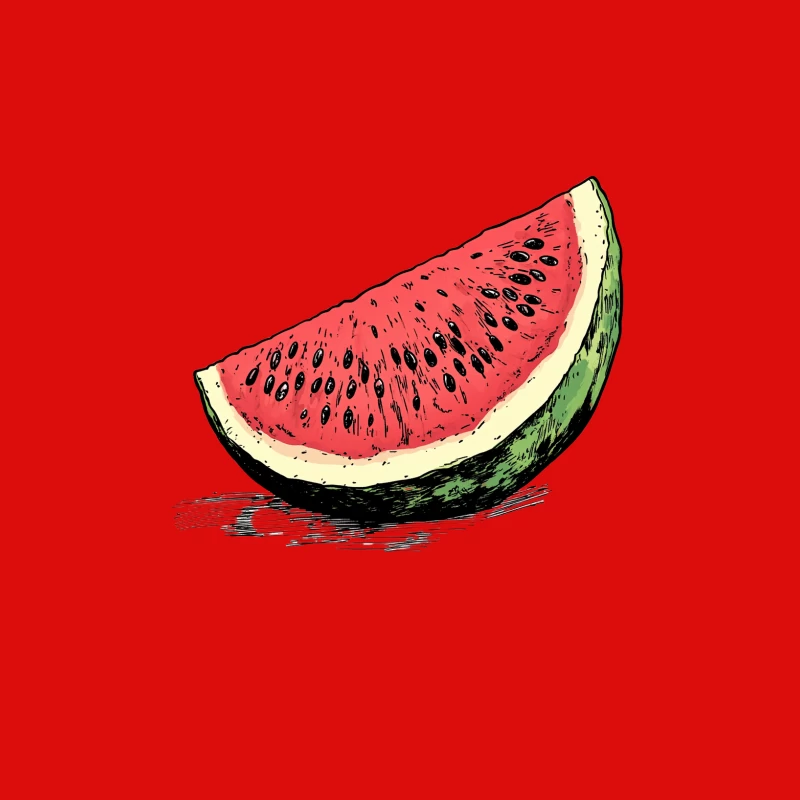 Juicy Watermelon Slice: Fresh Summer Fruit Illustration Male Tank Top