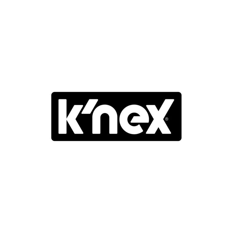 K'NEX Construction Toys Brand Logo in Black and White Throw Pillow