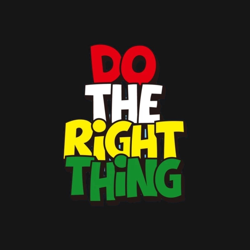 Do The Right Thing Slogan Design Herren Langarm T-Shirt