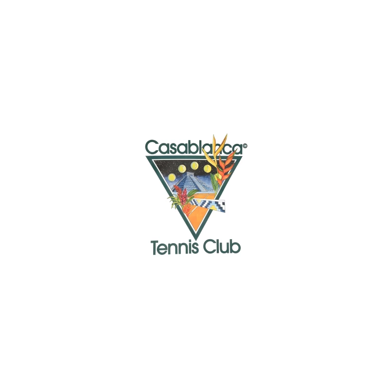 Casablanca Tennis Club Tropical Retro Logo with Mayan Motif Coffee Mug