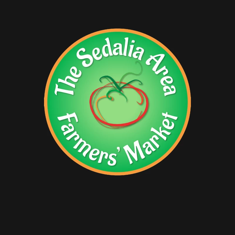 Sedalia Area Farmers' Market Circular Green Logo with Tomato Design Male Long Sleeve T-Shirt