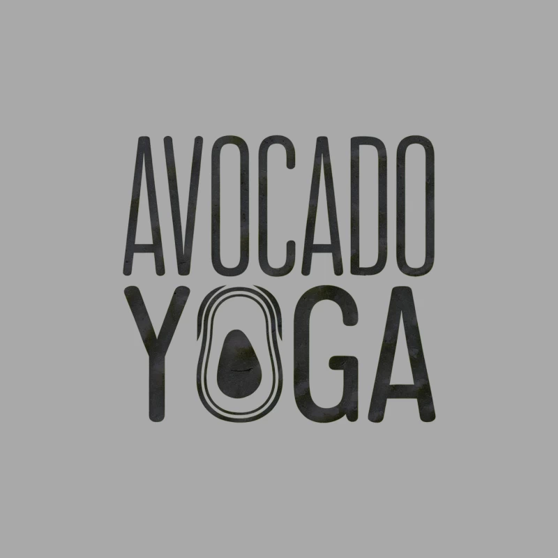 Avocado Yoga: A Playful Blend of Health and Fitness Typography Male Pullover Hoodie