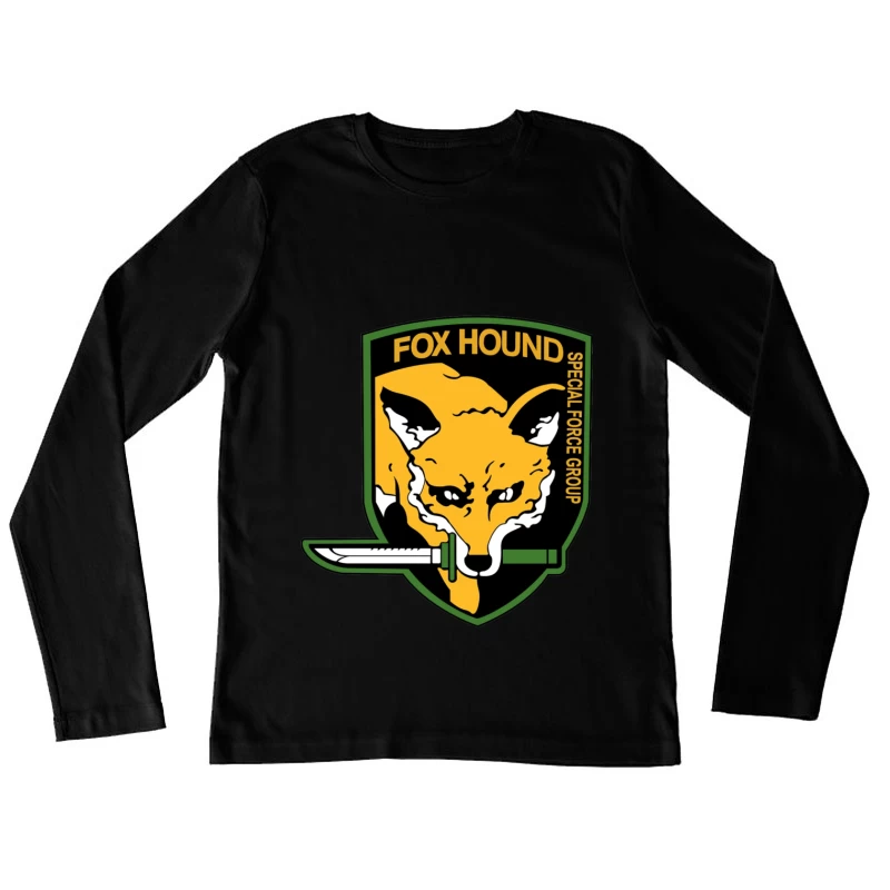 Fox Hound Special Force Group Emblem Female Long Sleeve T-Shirt