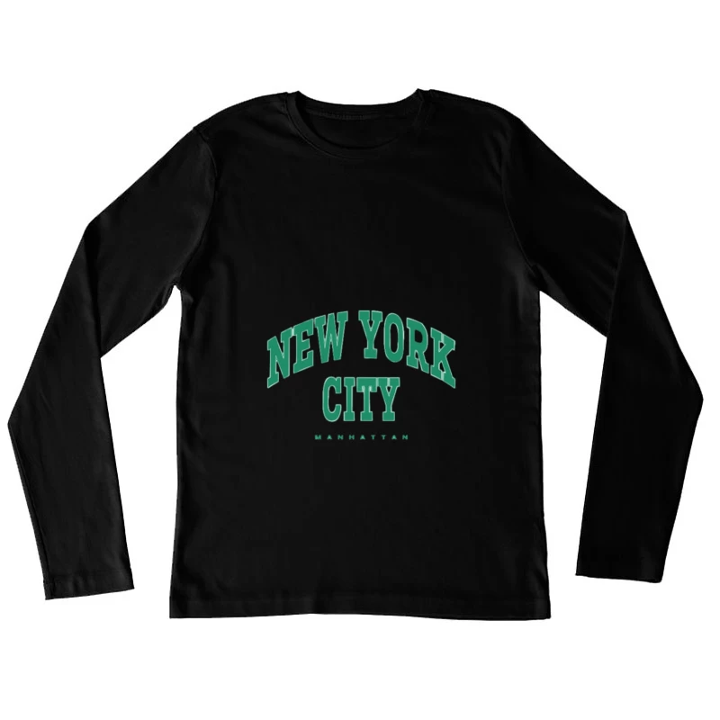 Design de Lettrage New York City Femme Manches Longues T-Shirt