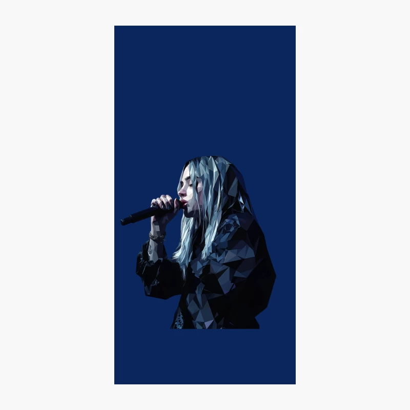 Geometric Singer Performance with Blue Hair iPhone Case