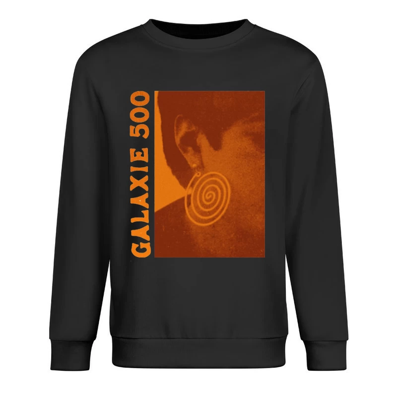 Vintage Sepia Album Cover with Spiral Design Male Pullover Sweatshirt