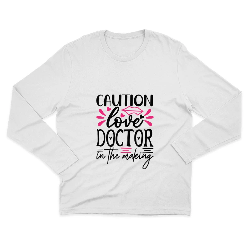 Avertissement: Amour en Devenir Homme Manches Longues T-Shirt