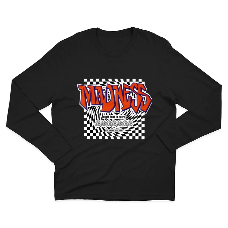 Madness - Night Boat to Cairo Album Cover with Checkerboard Design Male Long Sleeve T-Shirt