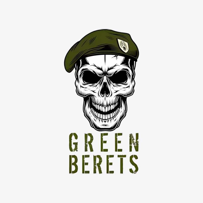 Green Berets Special Forces Skull Emblem Male Pullover Sweatshirt