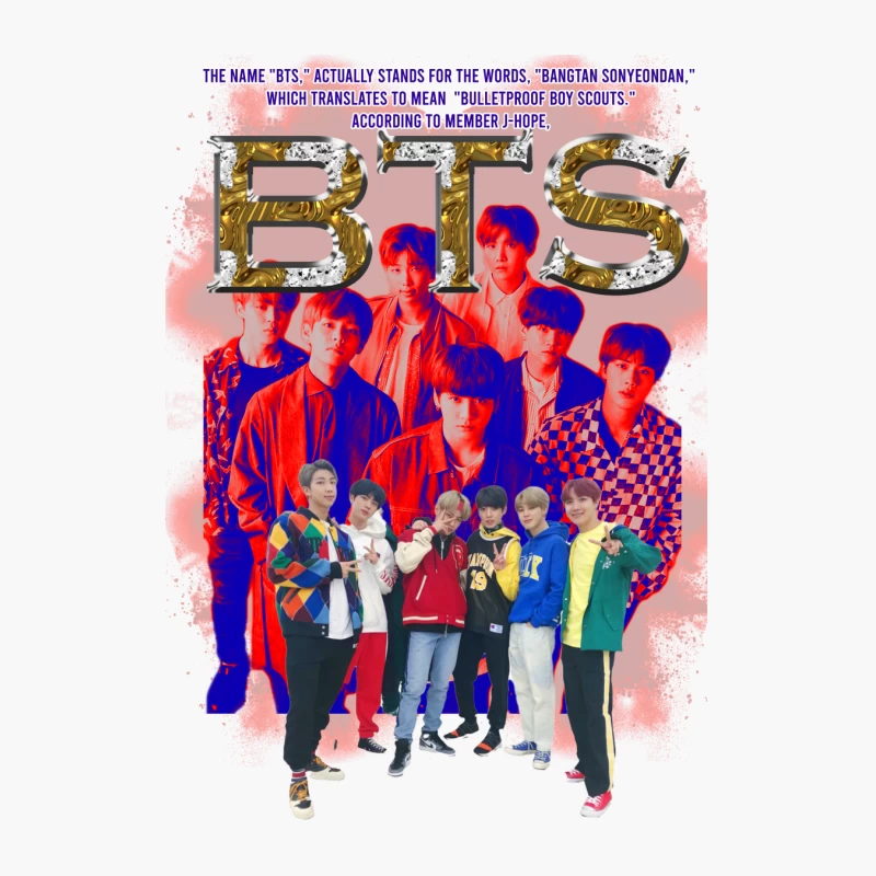 BTS Group Members and Name Meaning Cotton Tote Bag