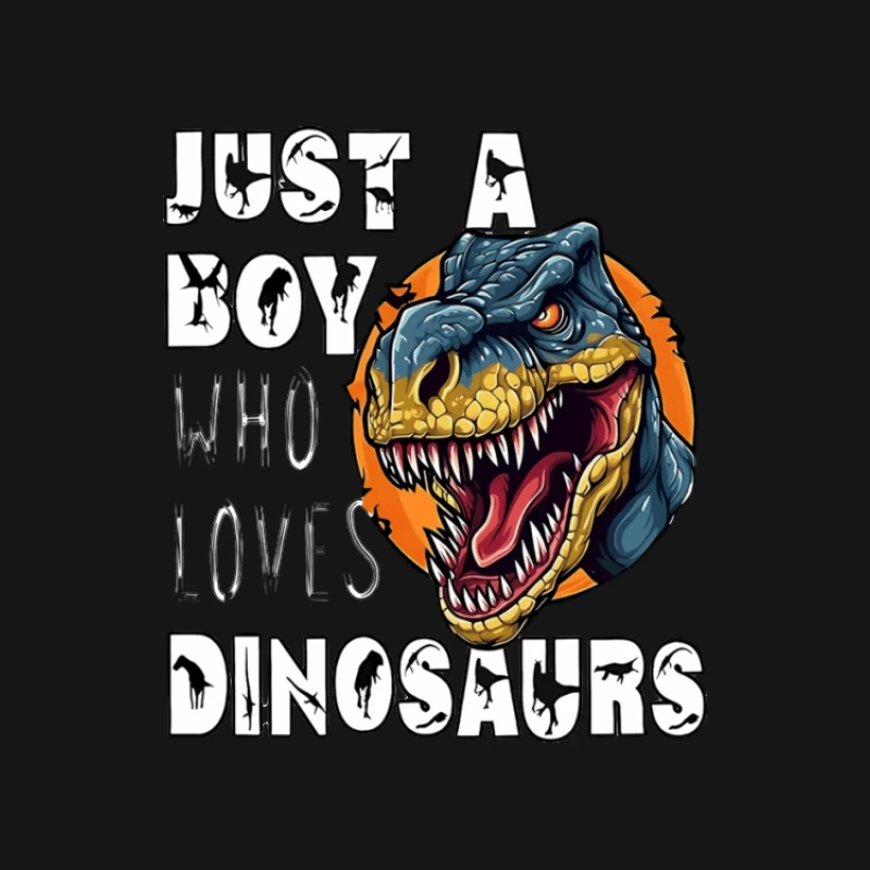 Ein Junge, der Dinosaurier liebt Herren Langarm T-Shirt