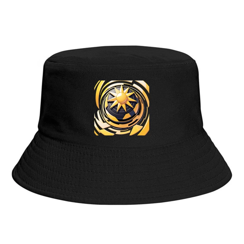 Stylized Sun Icon Design Bucket Hat