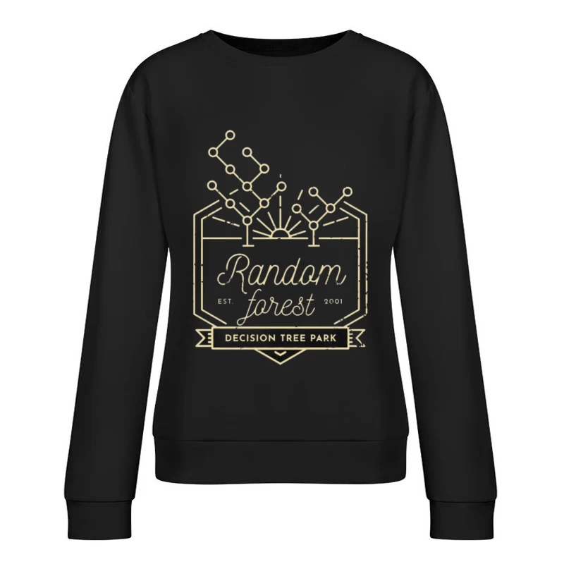 Random forest (Yellow lines) Female Pullover Sweatshirt