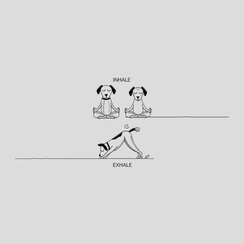 Canine Yoga: A Humorous Take on Inhaling and Exhaling Baseball Cap