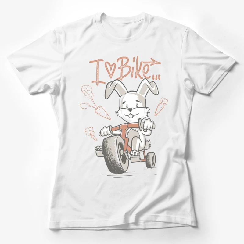 Lustiger Hase auf Dreirad Damen T-Shirt