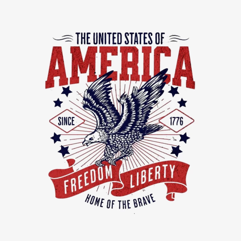 Aigle, Liberté et Amérique Femme Sweat-shirt à enfiler
