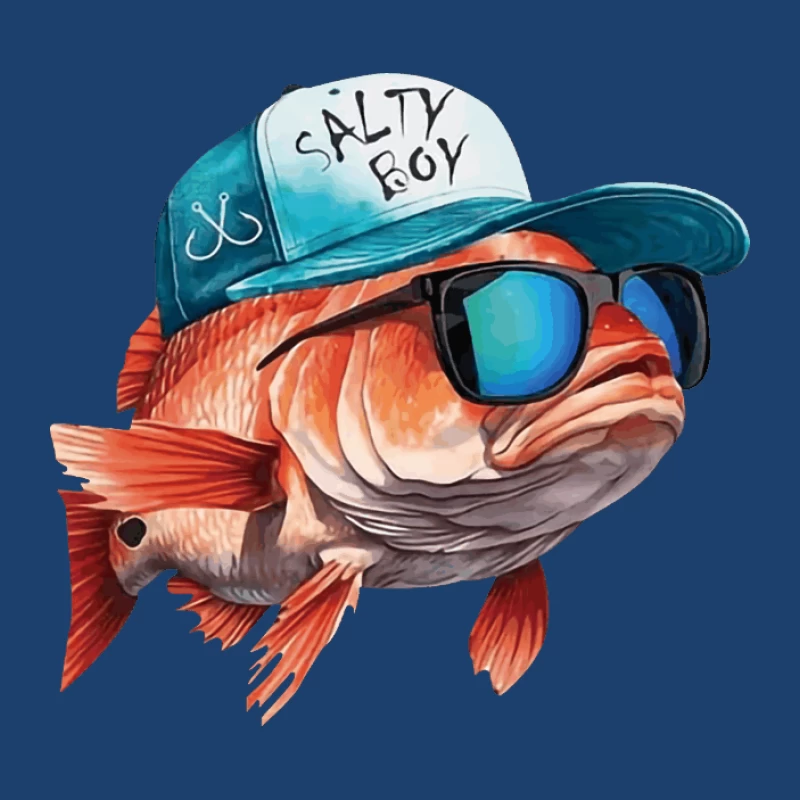 Kühler Salty Boy Fisch Herren Pullover Hoodie