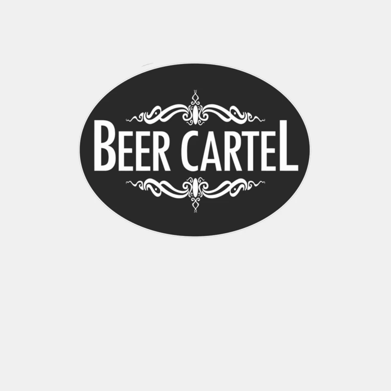 Elegant Black and White Beer Cartel Logo with Ornamental Frame Male Tank Top