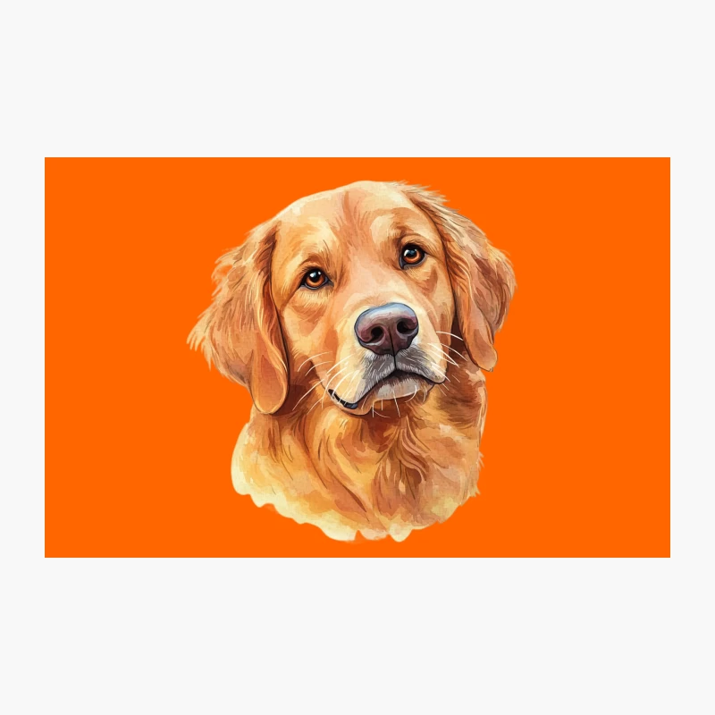 Realistic Portrait of a Golden Retriever: Loyal Canine Companion Travel Mug