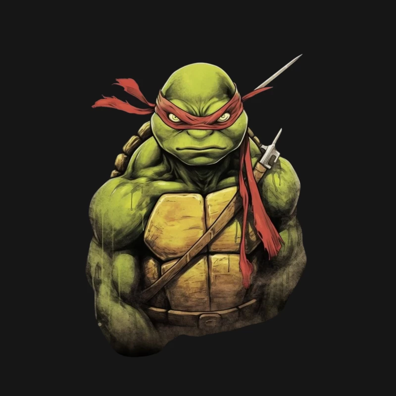 Cool Cartoon Ninja Turtle Character Male Long Sleeve T-Shirt