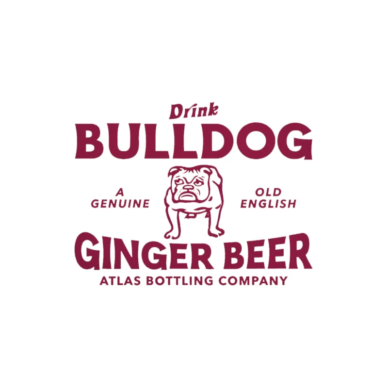 BULLDOG GINGER BEER Throw Pillow
