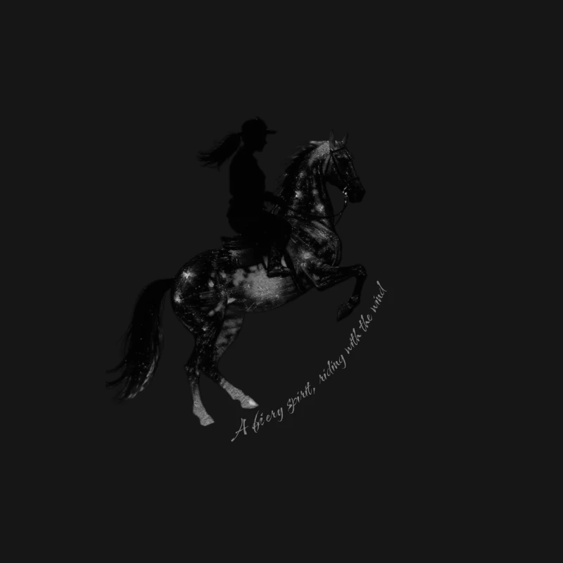 Horse rider with quotes ahillouette Female Long Sleeve T-Shirt