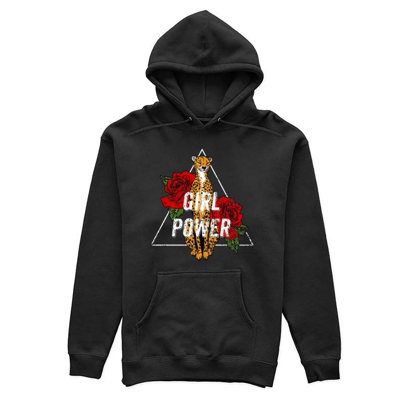 Félin et Roses : Pouvoir Féminin Femme Sweat à capuche