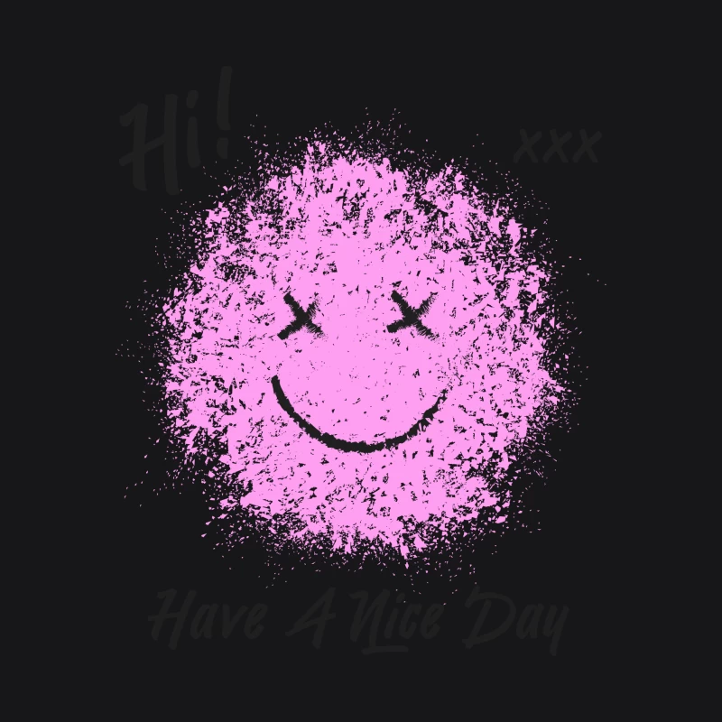 Rosa Smile mit Botschaft Herren Pullover Hoodie