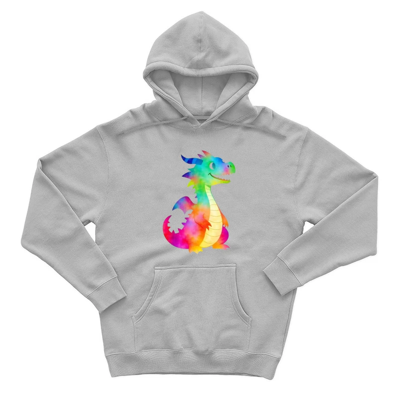 Colorful Cartoon Dragon Character Male Pullover Hoodie