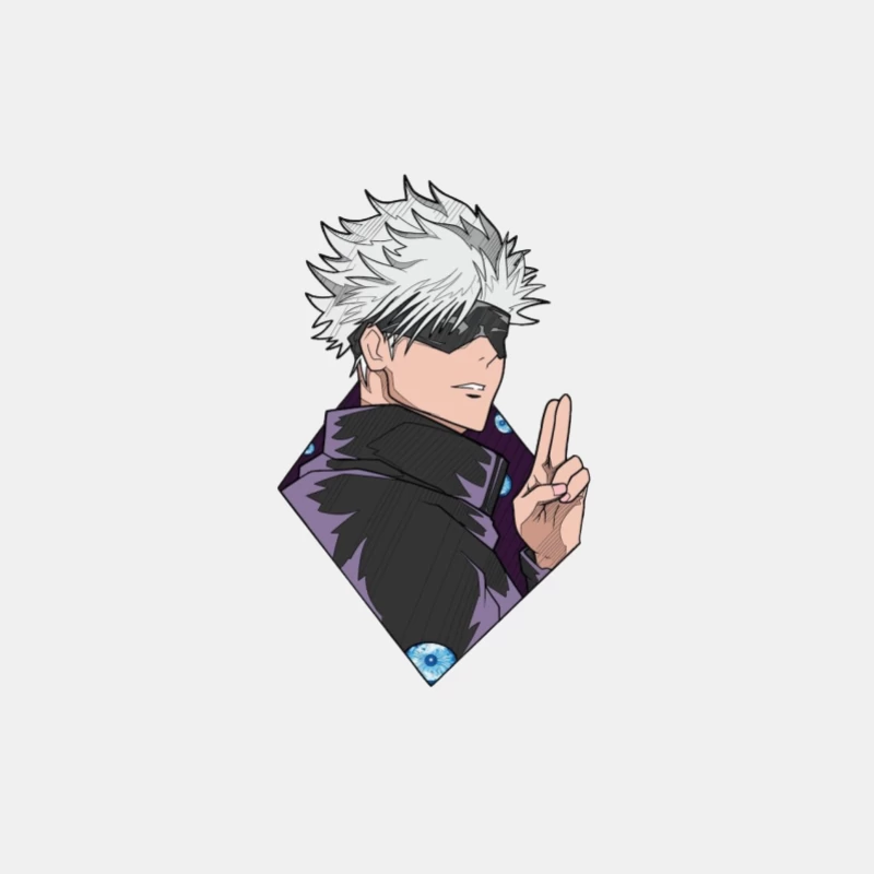 Animecharakter mit weißen Haaren Herren Tanktops
