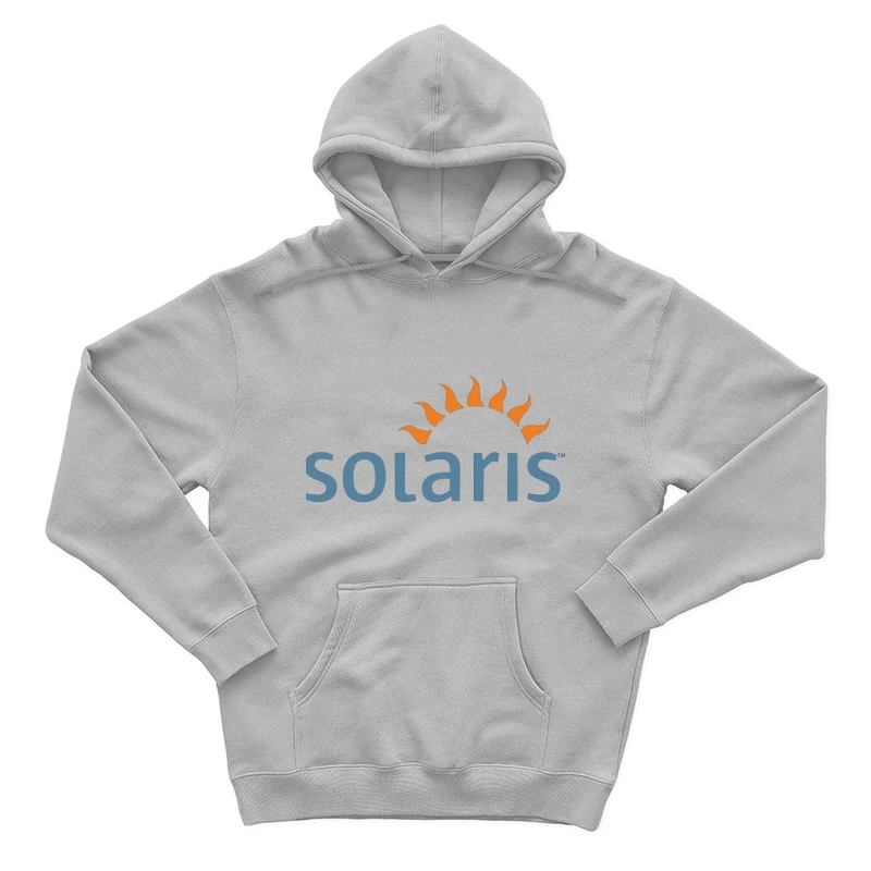 Solaris Operating System Logo with Sun Symbol Male Pullover Hoodie