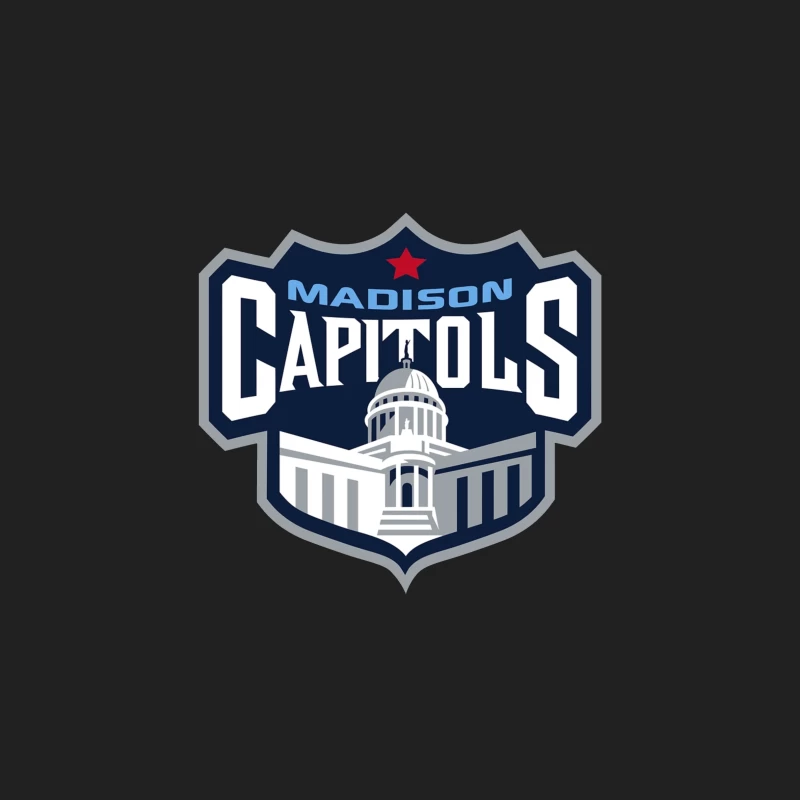 Madison Capitols Hockey Team Logo featuring Wisconsin State Capitol Building Bucket Hat